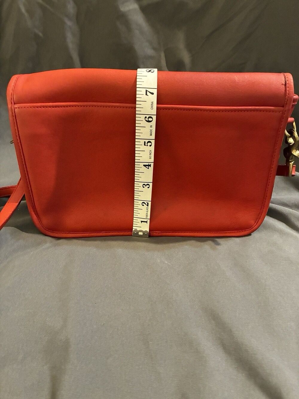 Vintage 1980s Coach Bag Convertible Clutch 9635 Red Made In NYC - Picture 5 of 16